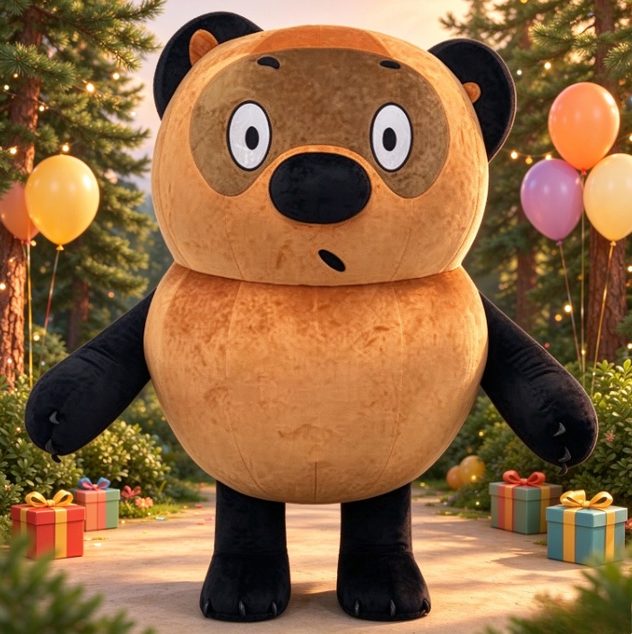 Event Party - Costume da Mascotte Gonfiabile Orso Bruno