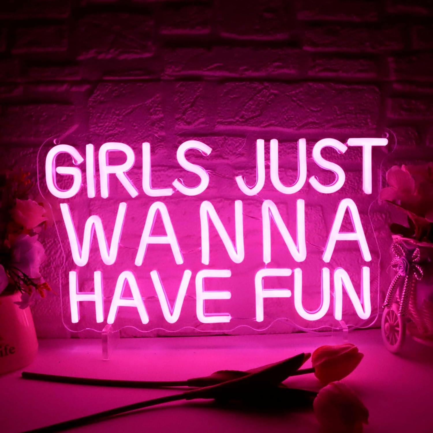 Neon Sign Party - Insegna al Neon 'Girls Just Wanna