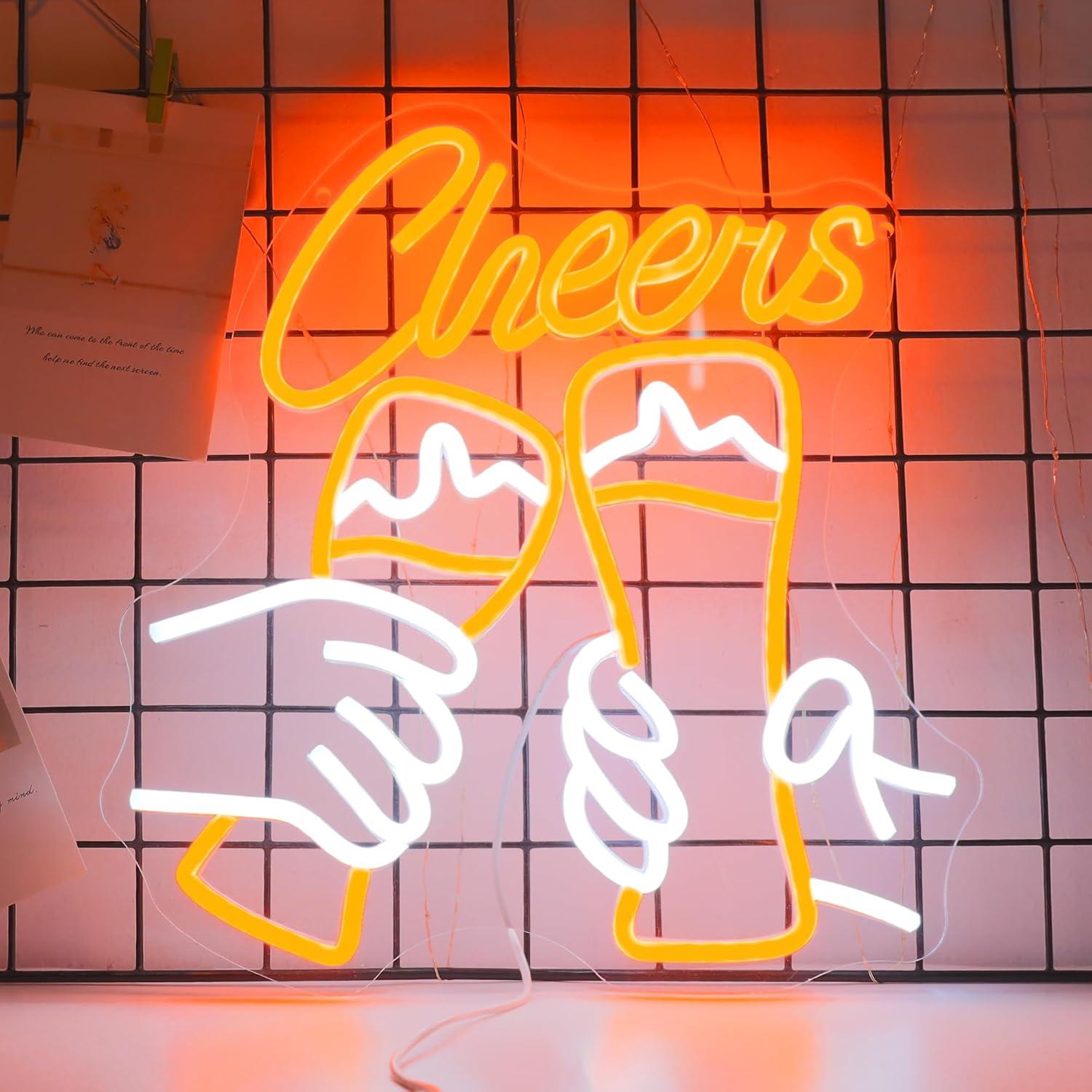 Neon Sign Party - Insegna al Neon 'Cheers Cocktail' con