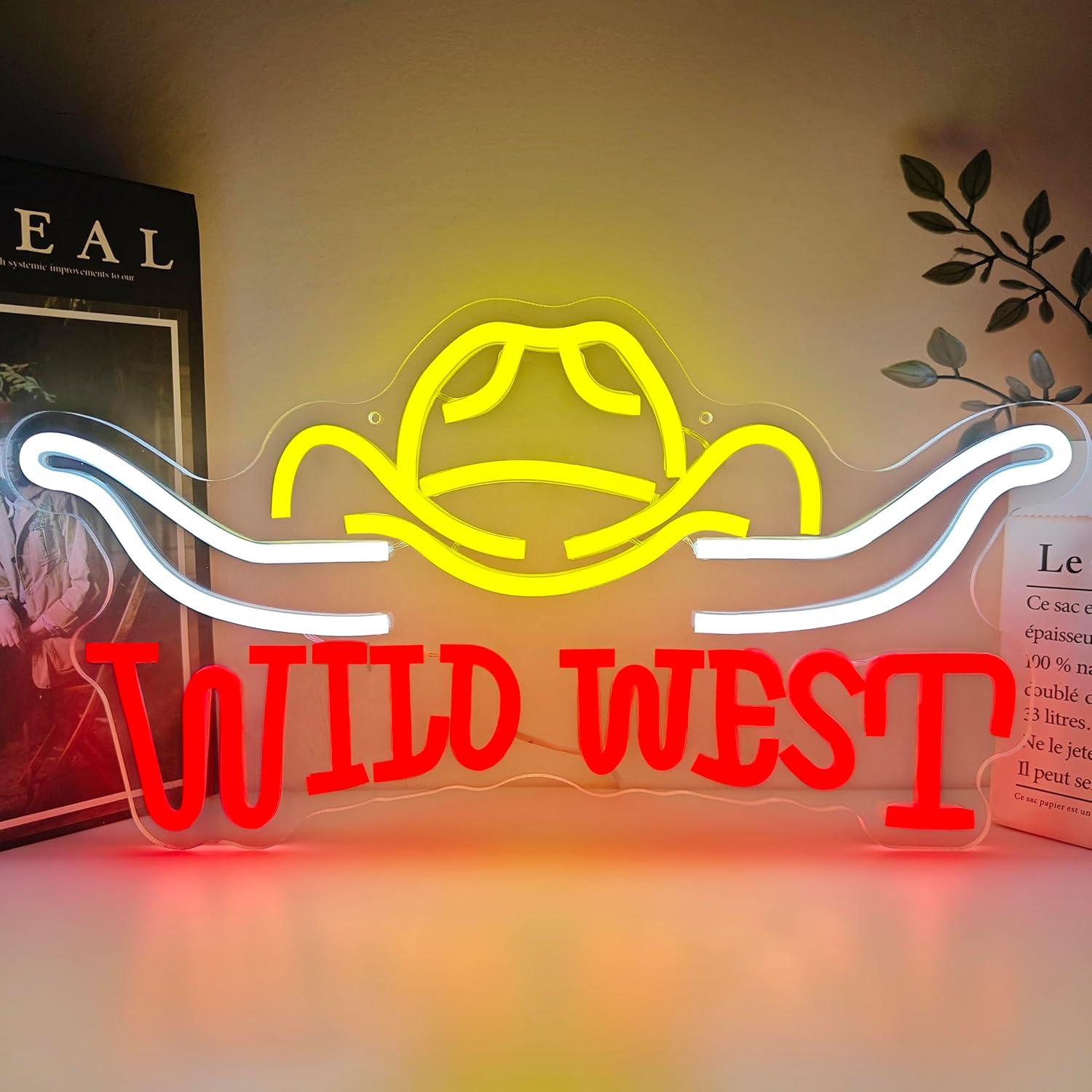 Insegna al neon a tema «Wild W - Neon Sign Party recensione e prezzo